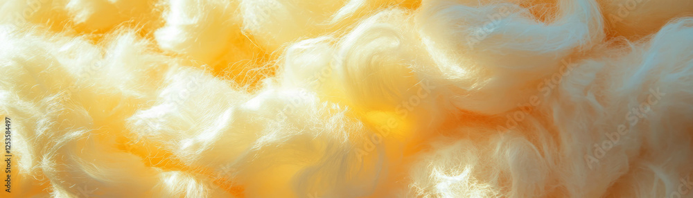 Aufkleber macro shot of soft fleece texture showcasing sherpa lining against a bright background