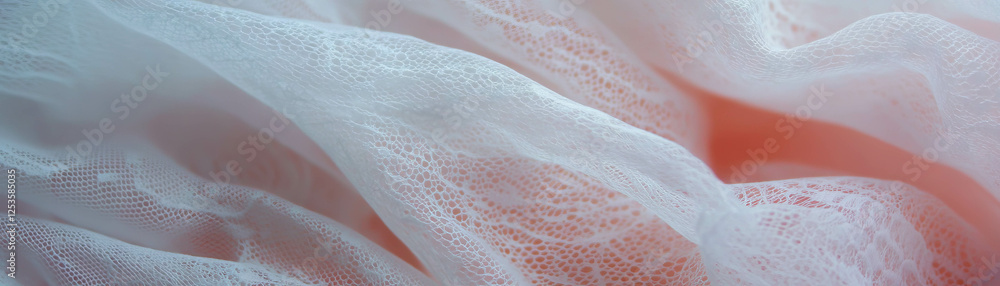 Aufkleber macro texture of lace showcasing intricate patterns and delicate threads against a bright background