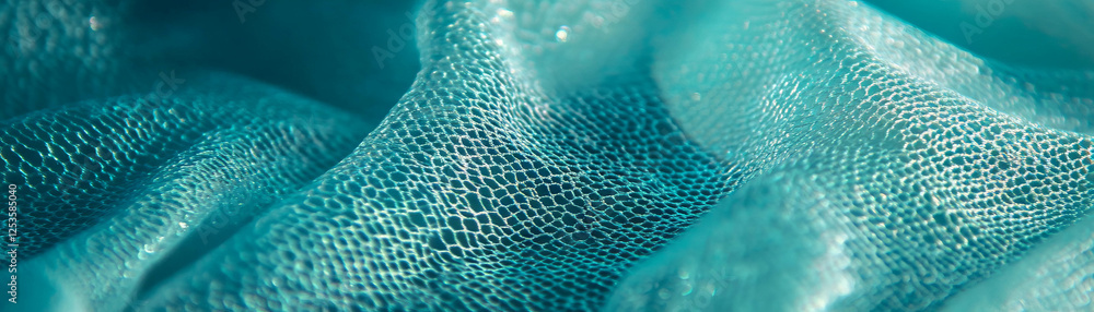 Poster Macro texture of delicate lace showcasing intricate patterns against a bright background