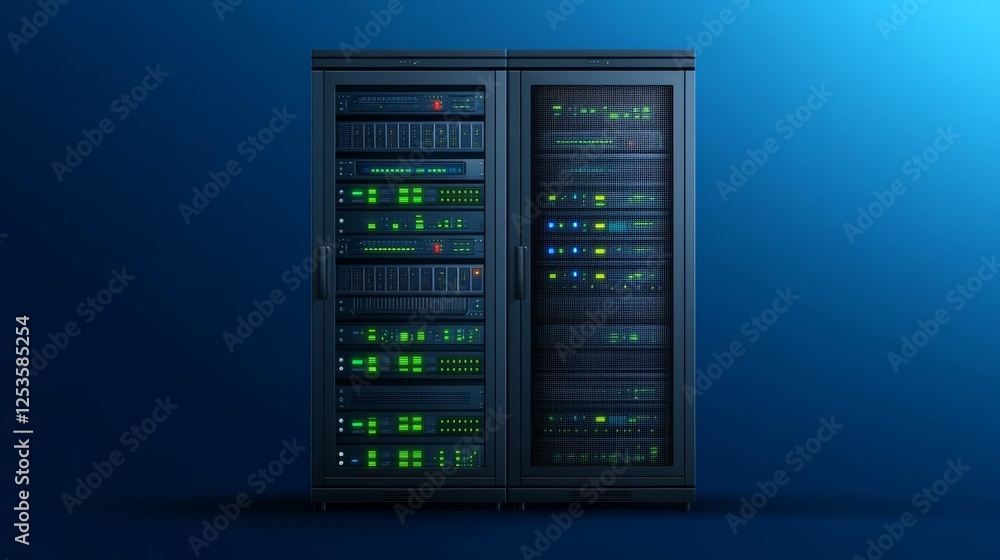 Poster unveiling the powerhouse of data, a comprehensive look into the world of servers and network infrast