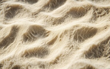 Obraz premium Fine golden sand dunes with detailed wind patterns creating natural abstract background with soft shadows and organic flowing textures for design inspiration