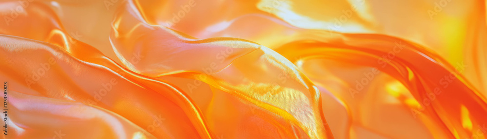 Poster Macro texture of smooth silk fabric with subtle sheen on a bright background