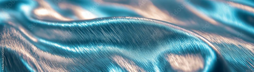 Poster macro texture of smooth silk reveals delicate sheen and fine threads on a bright background