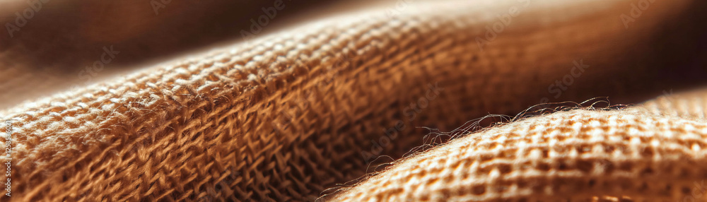 Poster close-up of textured linen showcasing fine threads and woven detail for bright backgrounds