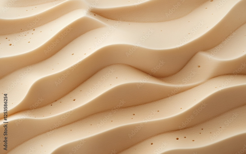 Poster Foamy sand wave pattern with subtle organic texture and tiny air pores creating a unique natural abstract design for artistic and modern backgrounds