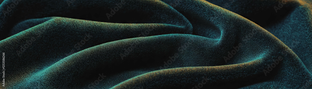 Poster Macro shot of velour fabric showcasing soft pile and smooth texture on a bright background