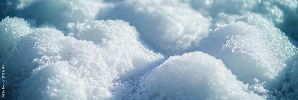 Leinwandbilder melting snow reveals abstract patterns and textures in soft diffused light