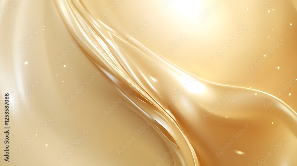 Poster Ethereal luminous glow with elegant shimmering waves of radiant light creating a soft divine and spiritual atmosphere  This abstract and image evokes a sense of wonder enchantment and tranquility