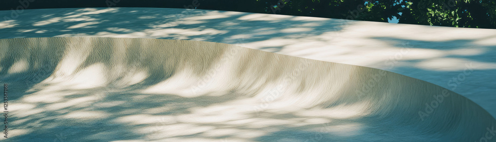 Poster Smooth microcement surface with subtle texture variations in a bright setting