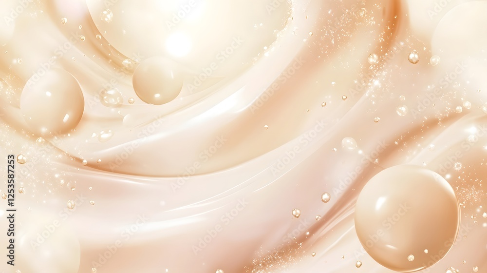 Aufkleber ethereal spheres suspended in a soft luminous atmosphere composition with delicate bubbles wispy tex
