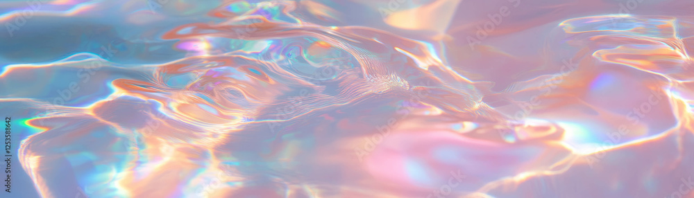 Poster rippling water surface displays vibrant wave patterns and serene reflections