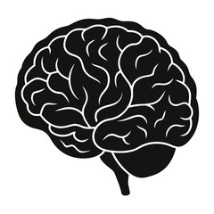 silhouette vector of x-ray scan of a human brain