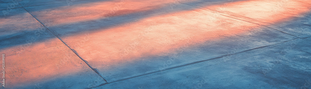 Poster textured stamped concrete showcasing varied colors and patterns under soft lighting