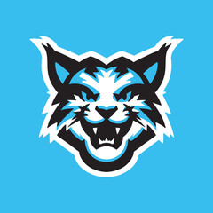 Lynx mascot sports logo, isolated vector illustration