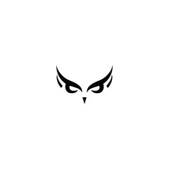 Fototapeta premium owl face logo. vector illustration of owl's eyes for icon, symbol or logo