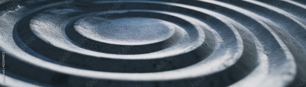 Aufkleber Swirled concrete surface with circular patterns creating a textured decorative effect