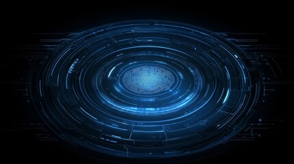 Circular blue abstract background, modern decorative design with radial gradient