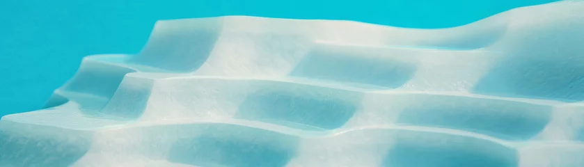 Fotobehang Rijstvelden Captivating terraced rice fields showcase distinct levels against a vibrant blue backdrop  © annetdebar