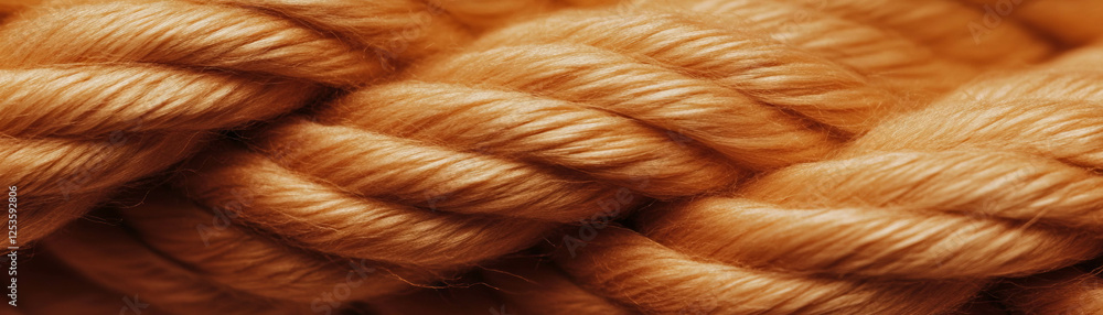 Poster close-up of woven rope showcasing intricate twisted strands and unique texture