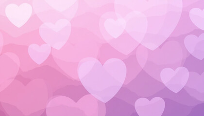 Blurred Hearts Bokeh in Pink Shades. AI Generation