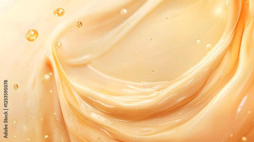 Poster mesmerizing abstract background featuring a flowing swirling and shimmering golden liquid texture th