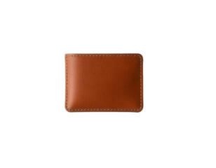Leather wallet isolated on transparent background