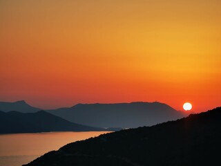 sunset in the mountains