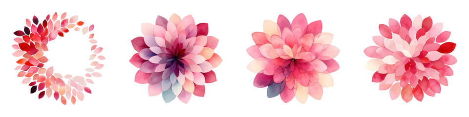 Fototapeta premium Elegant Petals Dancing in Concentric Patterns of Soft Colors