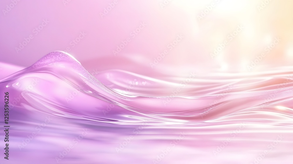 Leinwandbilder mesmerizing fluid abstract waves in vibrant pink and purple gradient graceful undulating lines and c
