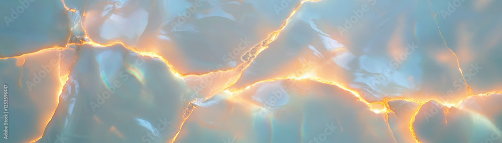 Poster bright reflection on high gloss venetian plaster showcasing elegant texture and color variations