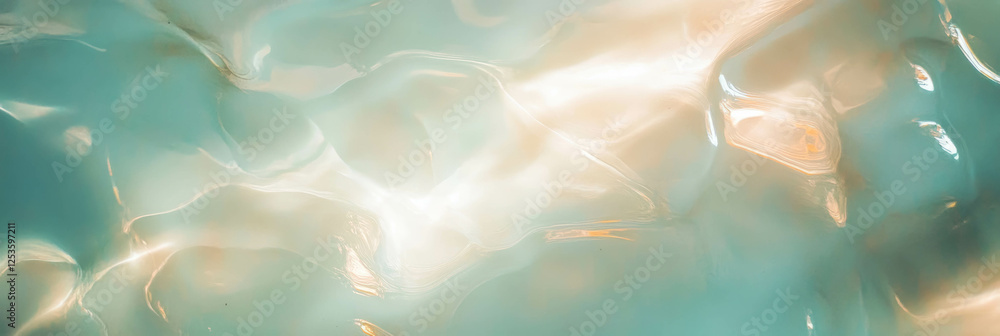 Poster Layered Venetian plaster creates dynamic movement with light in a bright background