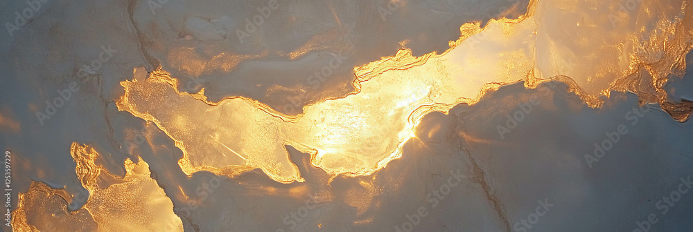 Poster venetian plaster artwork with dynamic layers and glowing light effects