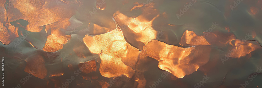 Poster layered venetian plaster creating dynamic movement with light against a bright background