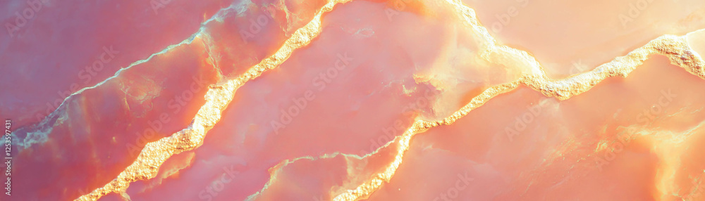 Aufkleber Dynamic texture of Venetian plaster with layered effect against bright background