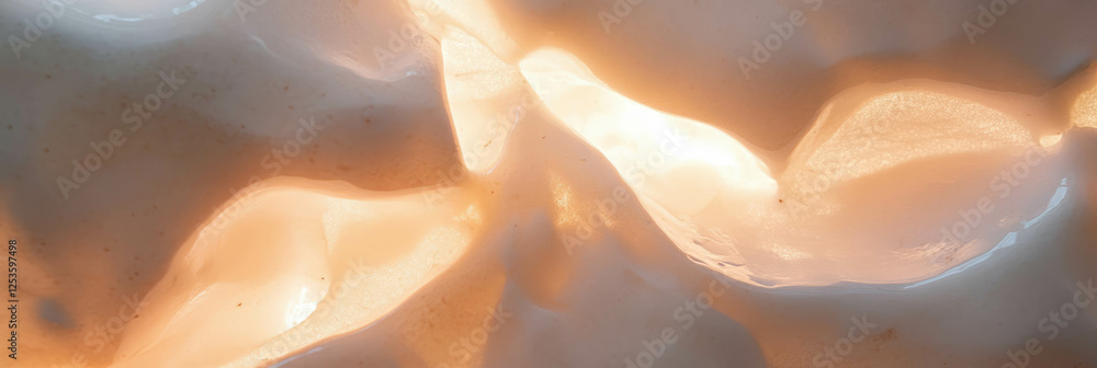 Poster venetian plaster creating a layered effect with dramatic lighting and bright backdrop