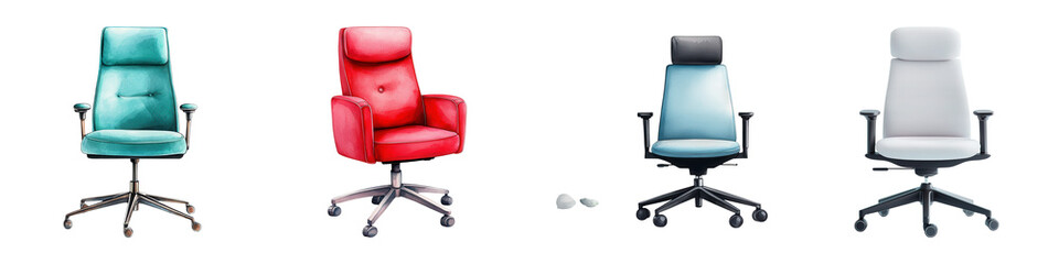 Fototapeta premium Stylish Ergonomic Office Chairs for Comfort and Productivity