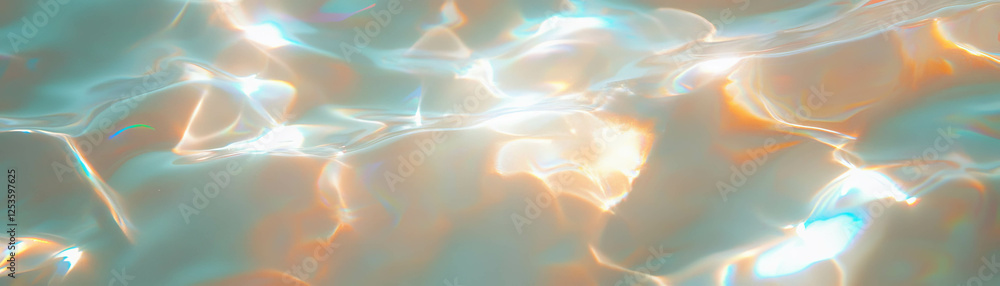 Aufkleber Venetian plaster with pearlescent sheen creating a soft diffused glow for bright abstract background