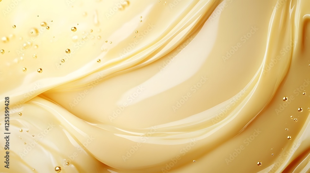 Aufkleber smooth swirling metallic golden satin fabric backdrop with a soft silky texture and elegant sophisti