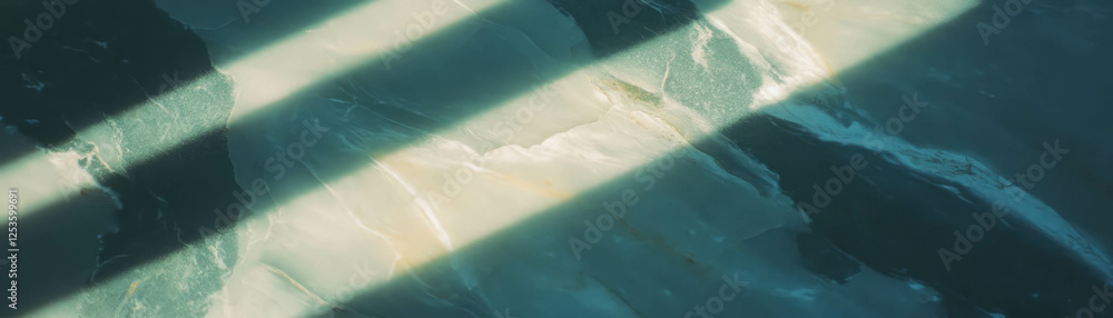 Poster venetian plaster with subtle marble effect under directional lighting and shadows in bright setting