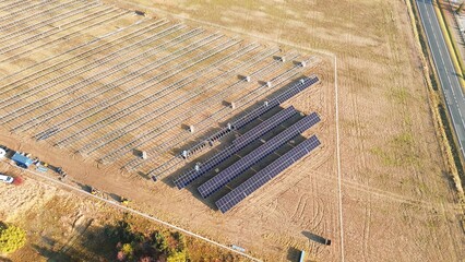 Solar farm installation renewable energy project