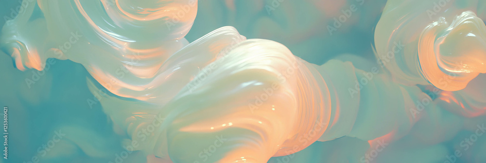 Poster Elegant swirling patterns of Venetian plaster illuminated by soft lighting