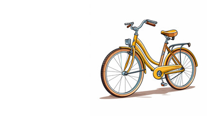 Obraz premium Vintage Bicycle Illustration, Digital Art, Concept Of Eco-Friendly Transport And Urban Mobility, Ideal For Travel And Lifestyle Businesses, Promotes Sustainable Living And Green Energy