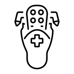 A line style icon of game wrist pad 