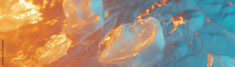 Poster venetian plaster with high gloss finish illuminated by soft lighting
