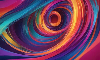 Vibrant abstract background with swirling shapes and colors, kaleidoscope effect, swirls, dynamic composition, abstract patterns, colorful textures