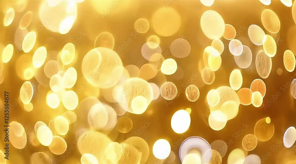 Aufkleber sparkling golden bokeh lights creating a warm glittering background