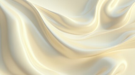Obraz premium Elegant Cream Silk Draped Fabric Background