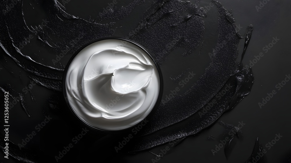 Poster Swirling Monochrome Abstract with Fluid Dynamics and Elegant Geometry  A striking and captivating visual representation of movement energy and depth showcasing a mesmerizing interplay of light shadow