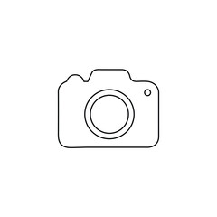 photo camera icon vector Minimalist Camera Outline – Simple Photography Icon Design