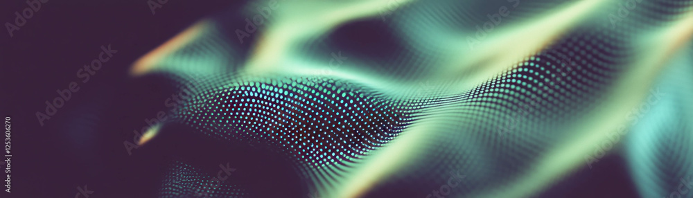 Poster Close-up of smoke dissipating with halftone texture creating a captivating gradient effect